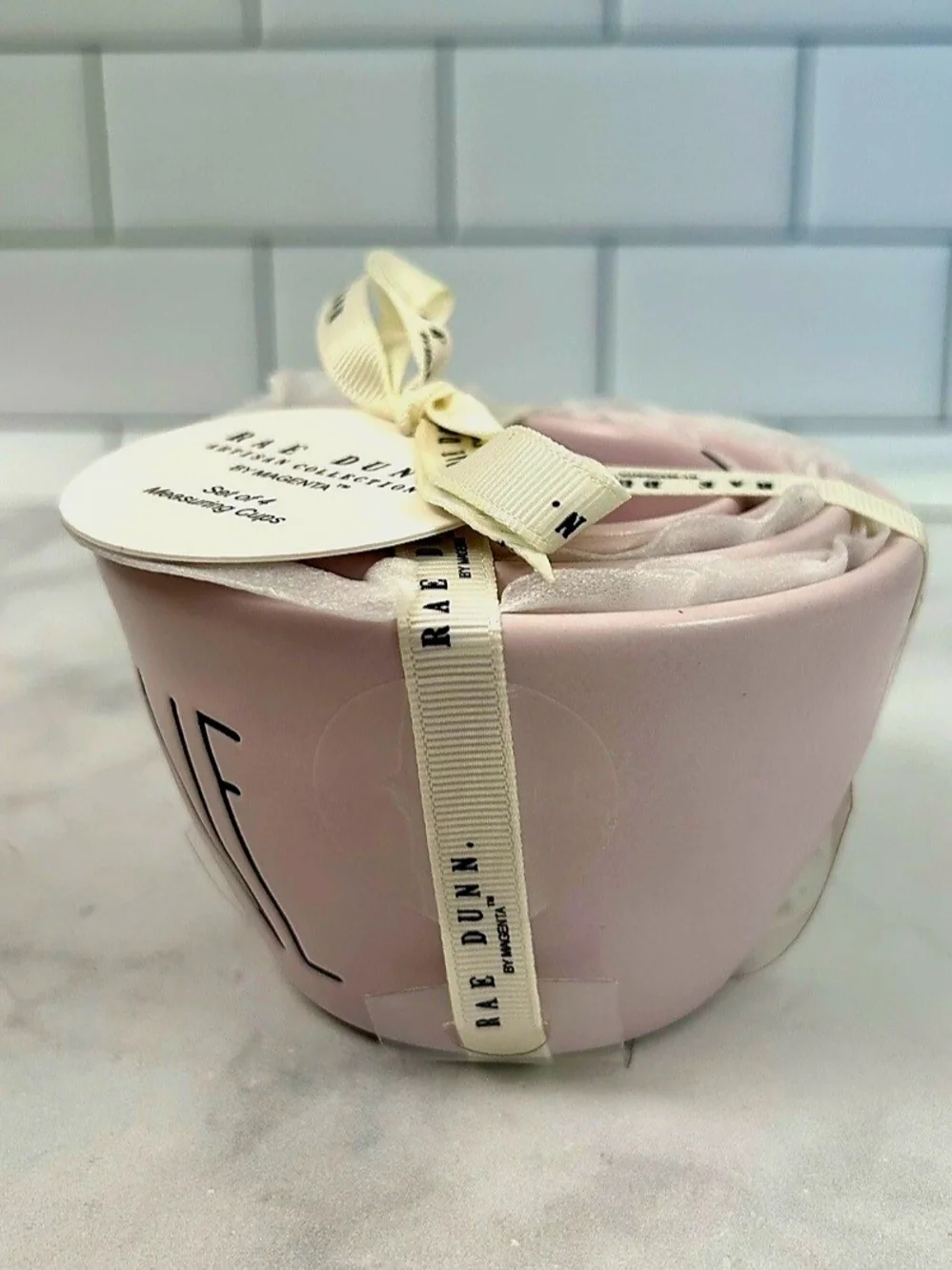 Lavender Ceramic Measuring Cups Set - 4 Piece (ONE, HALF, THIRD, QUARTER)
